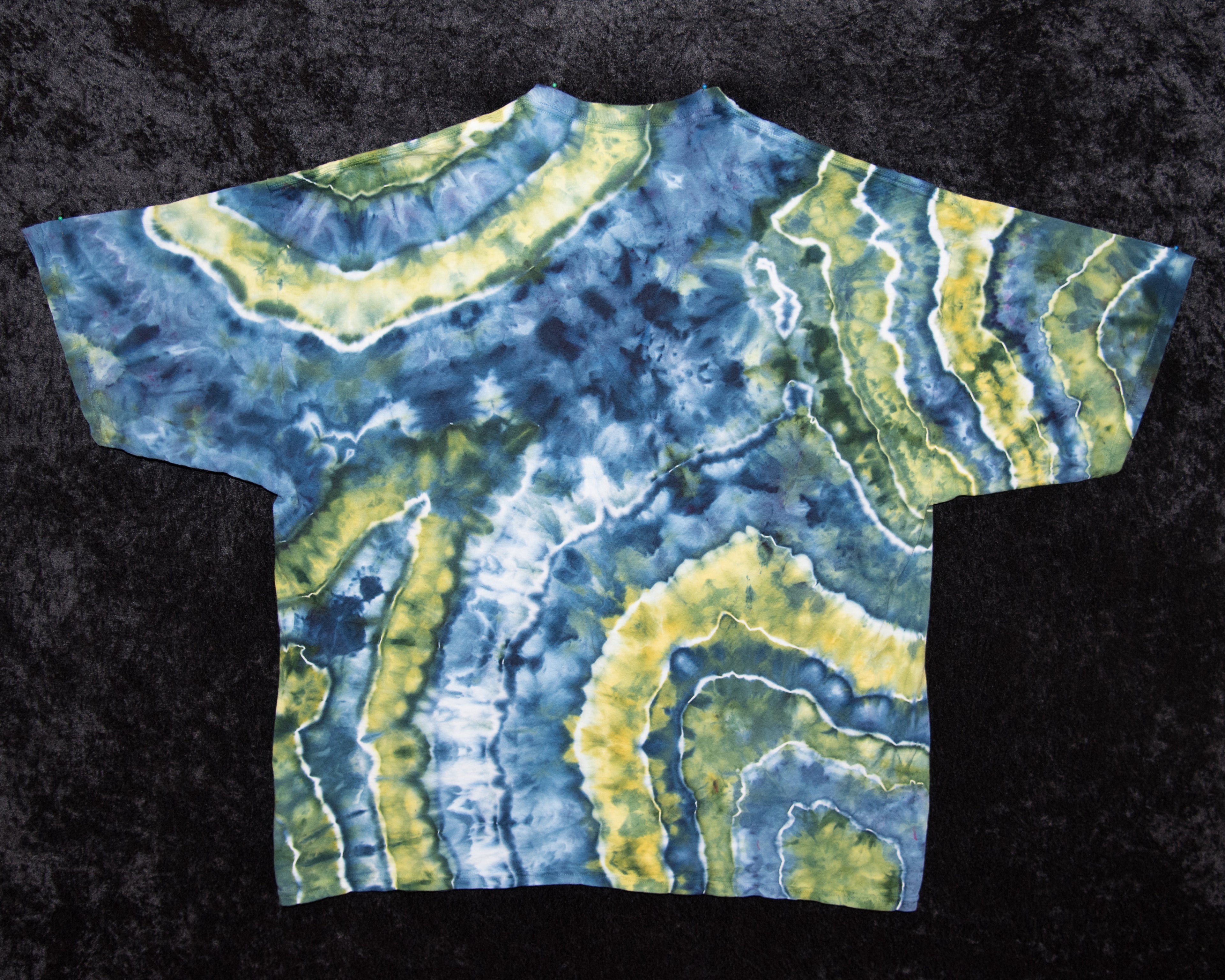 3XL (adult) - T-Shirt - Blue Green Geode