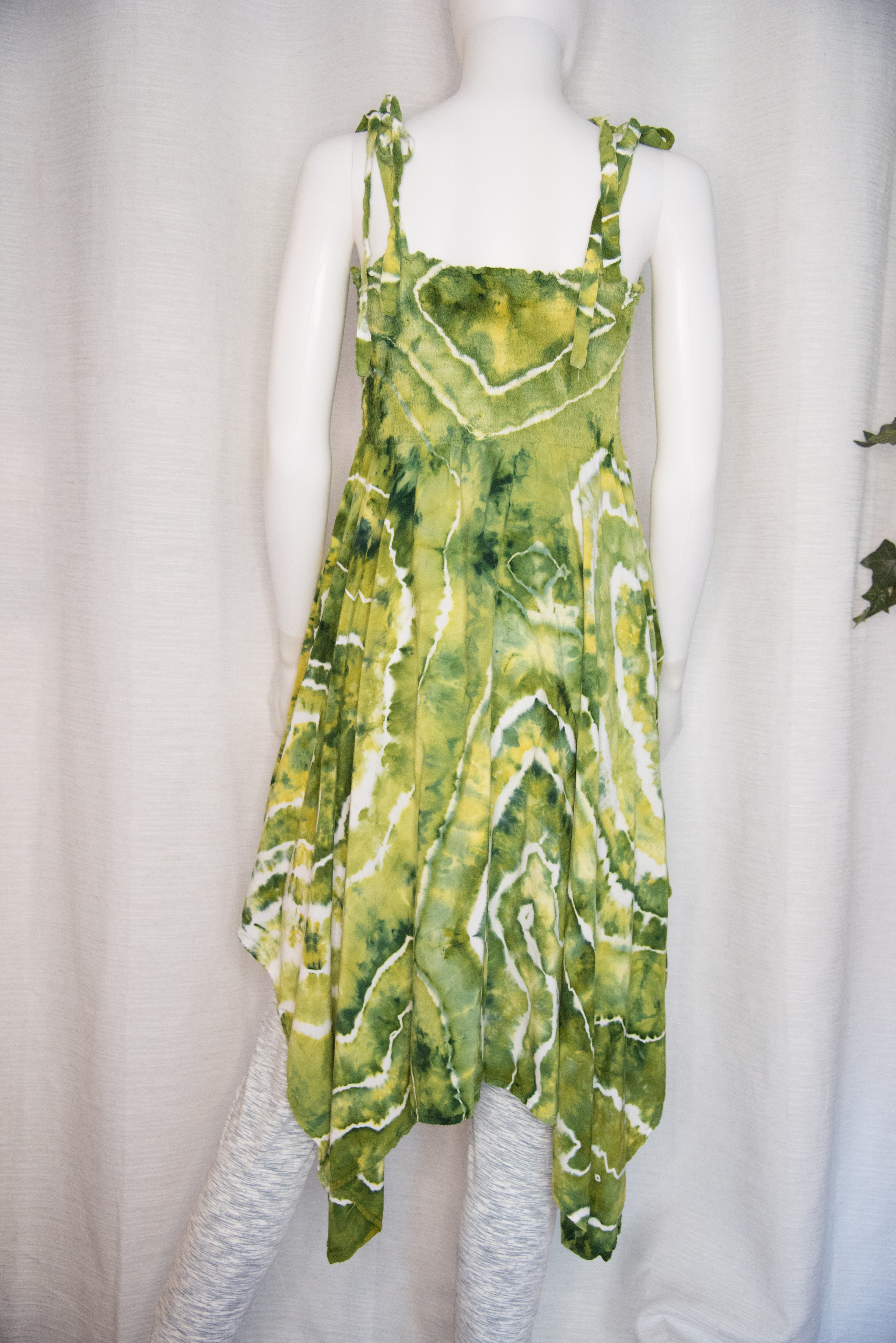 XL - Women's Festival Skirt/Dress - Green Geode