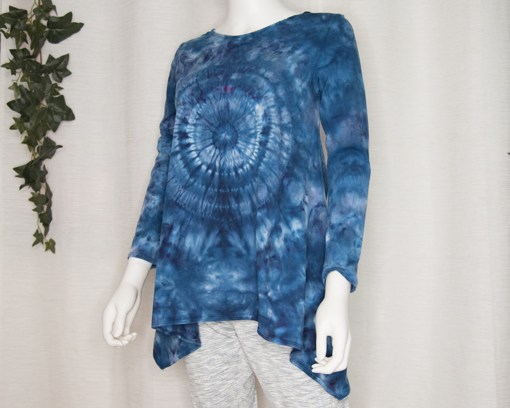 S - Blue/Purple Asymmetric Women's Shirt