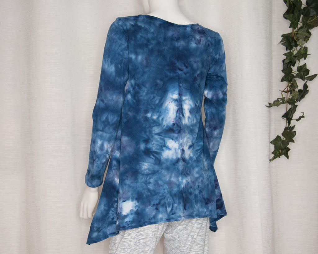 S - Blue/Purple Asymmetric Women's Shirt