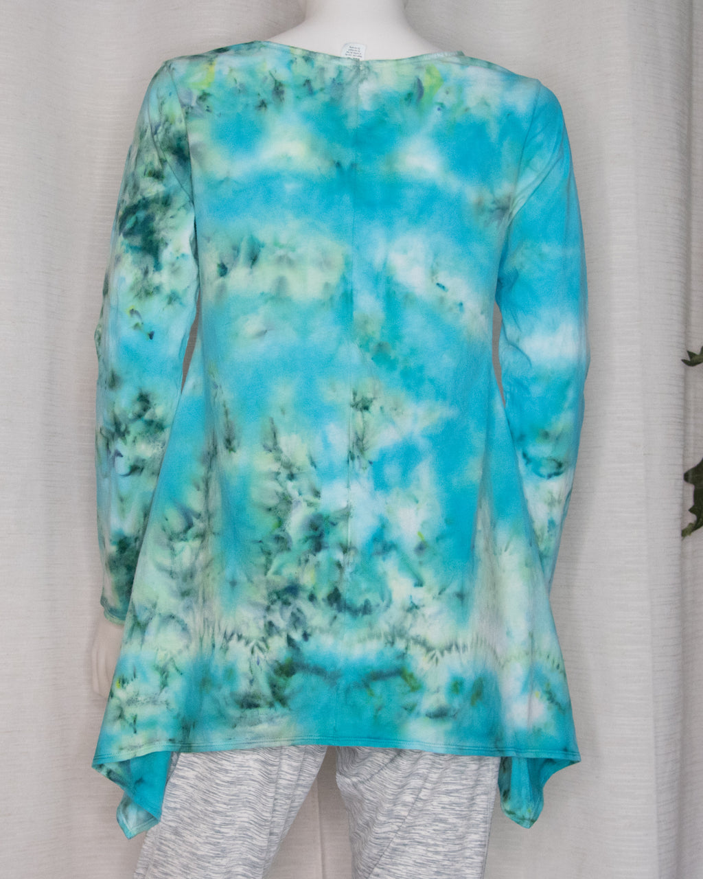 M - Asymmetric Women's Shirt - Blue Green
