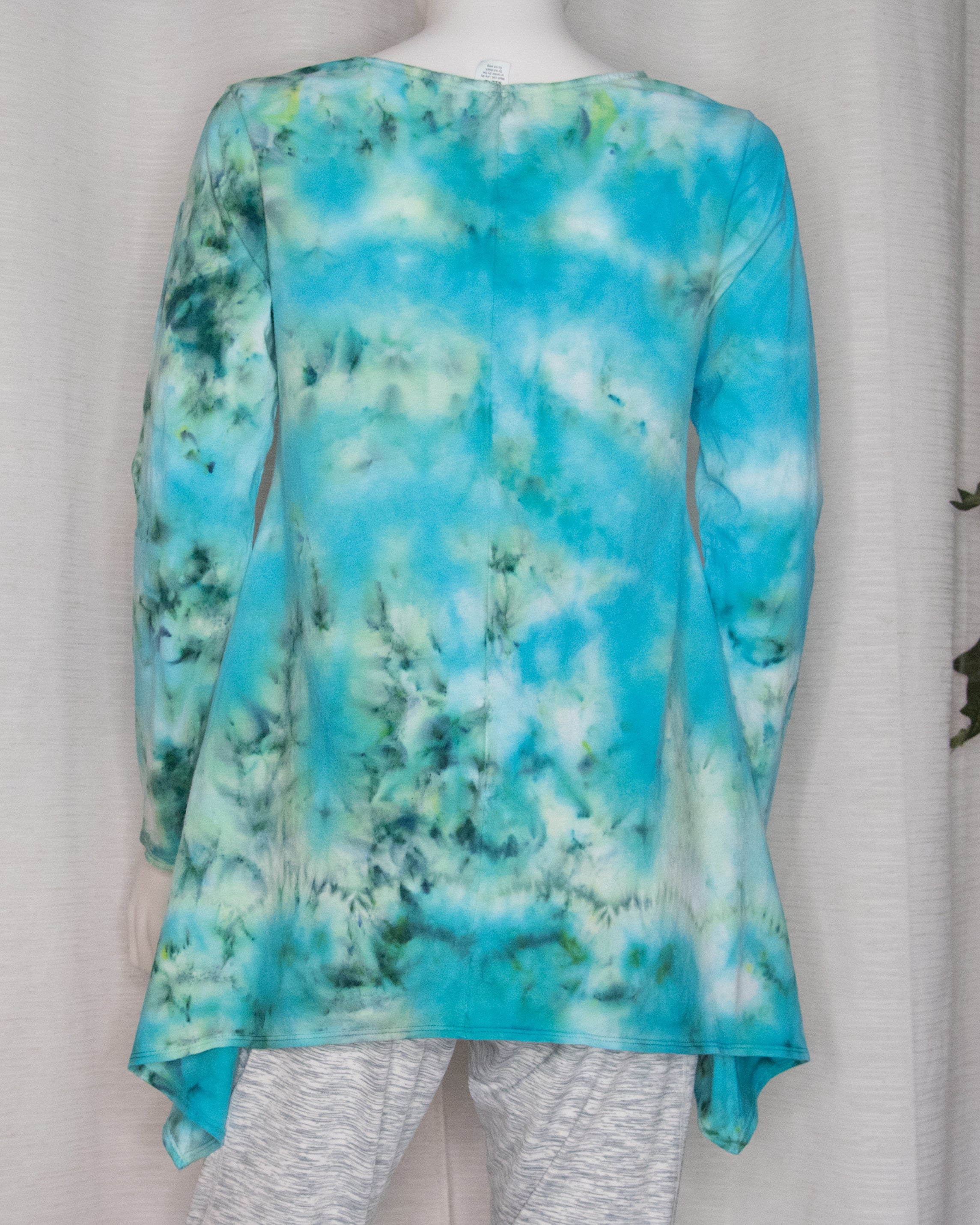 M - Asymmetric Women's Shirt - Blue Green