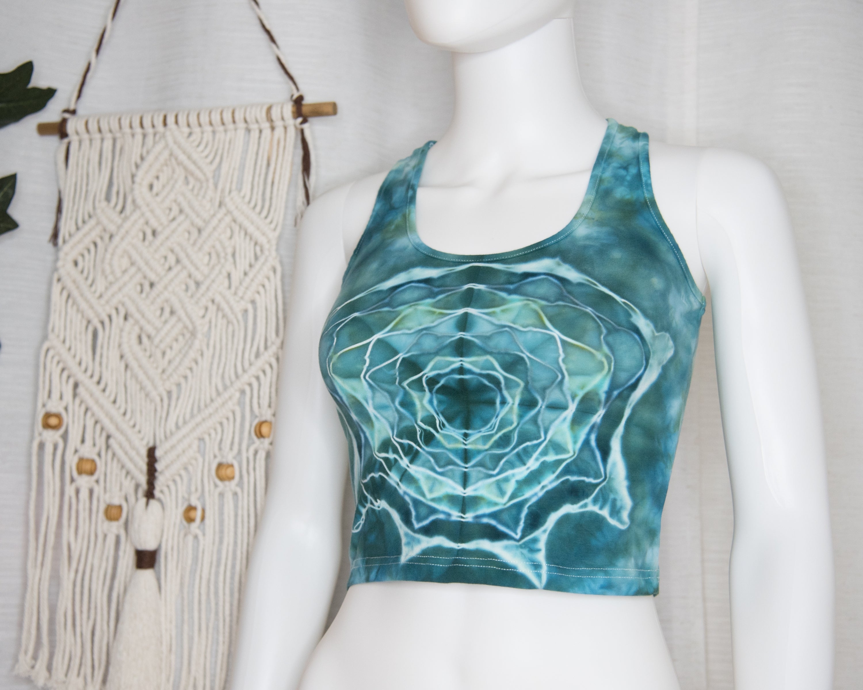 Racer-back Crop Top - S - Mandala