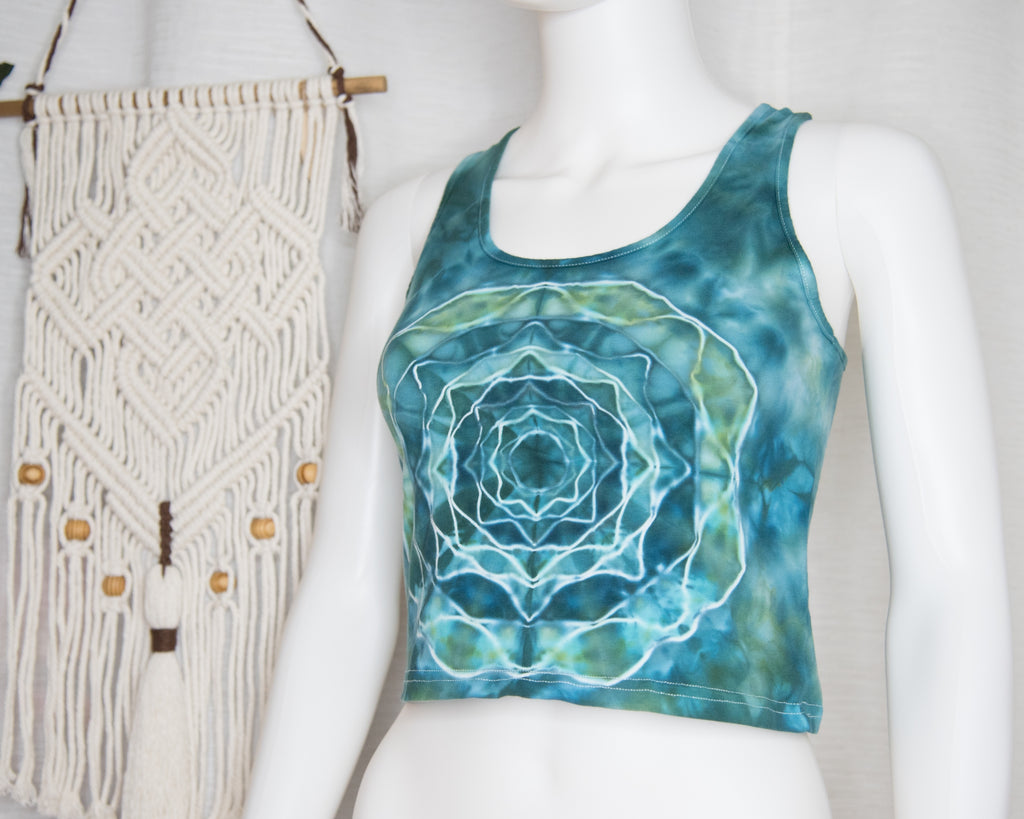 Racer-back Crop Top - XL - Mandala