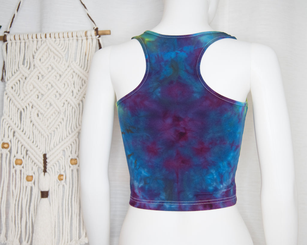 Racer-back Crop Top - S - Rainbow Heart