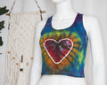 Racer-back Crop Top - XL - Rainbow Heart