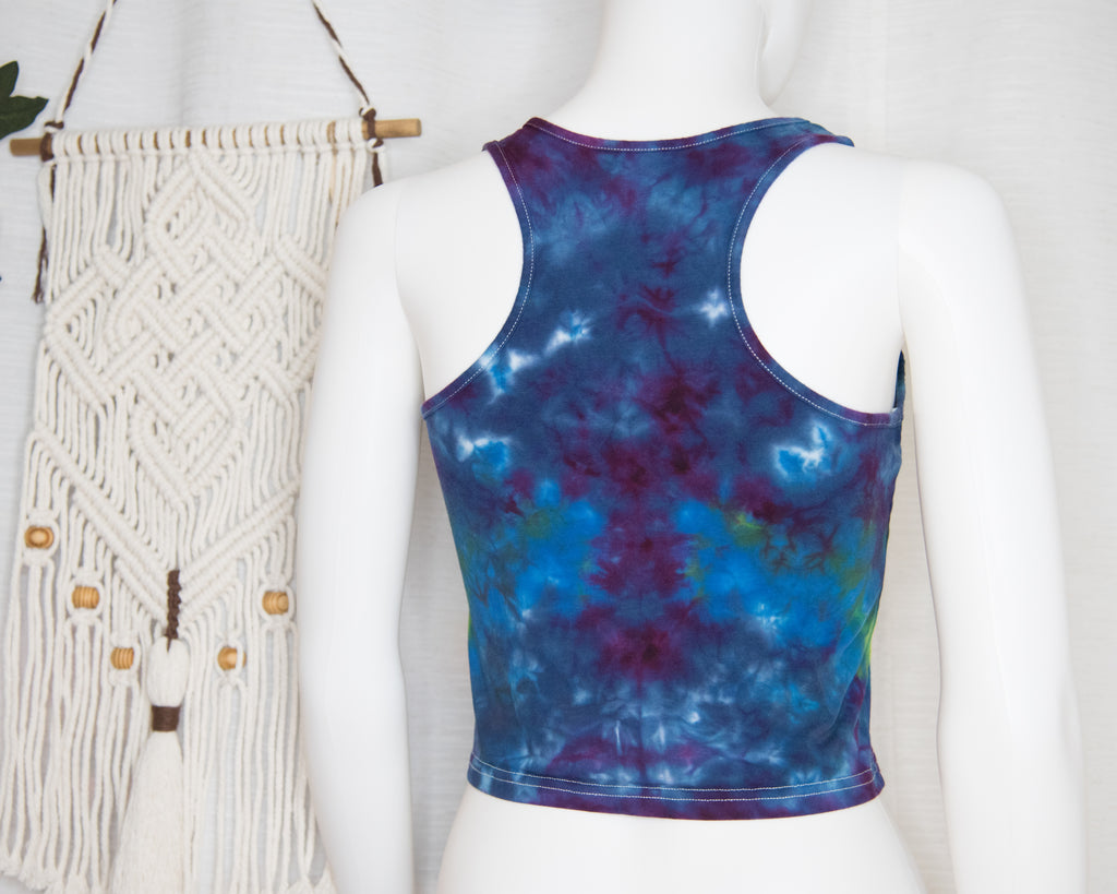 Racer-back Crop Top - XL - Rainbow Heart