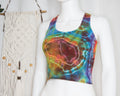 Racer-back Crop Top - S - Rainbow Geode