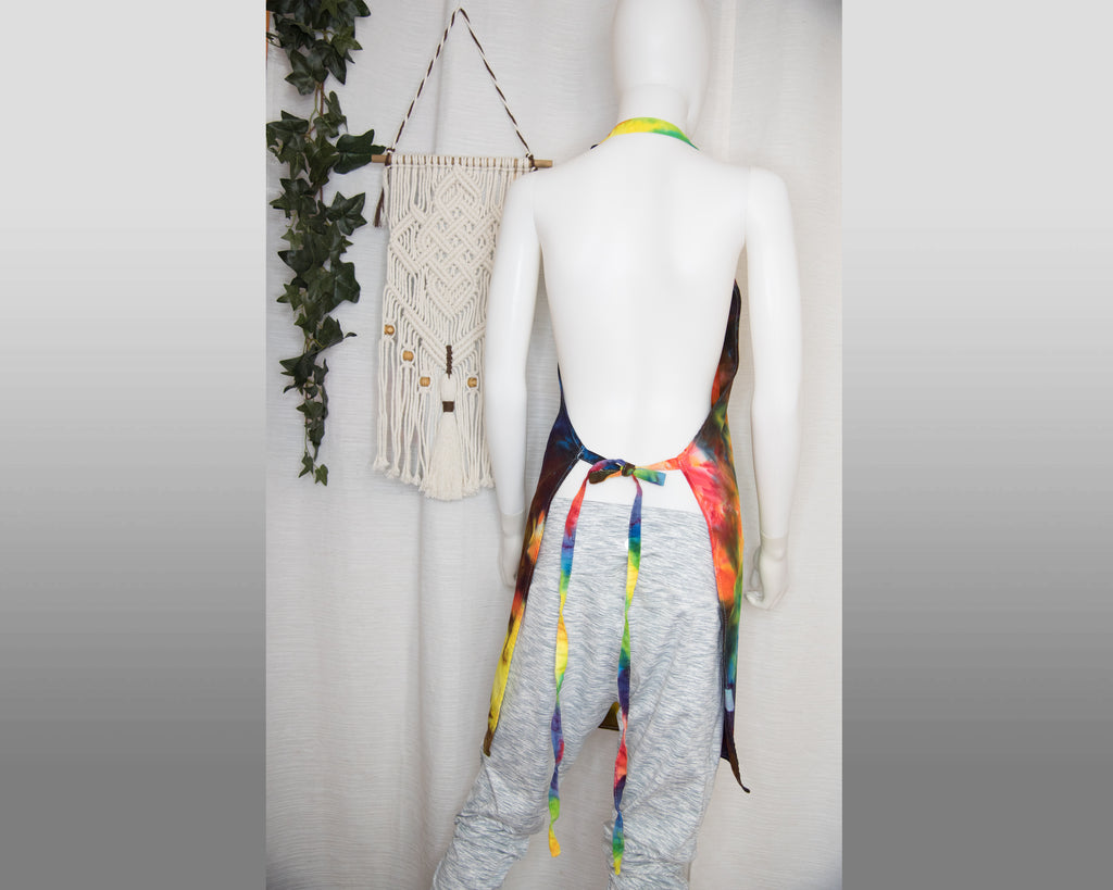 Cotton Chef's Apron - Rainbow Scrunch