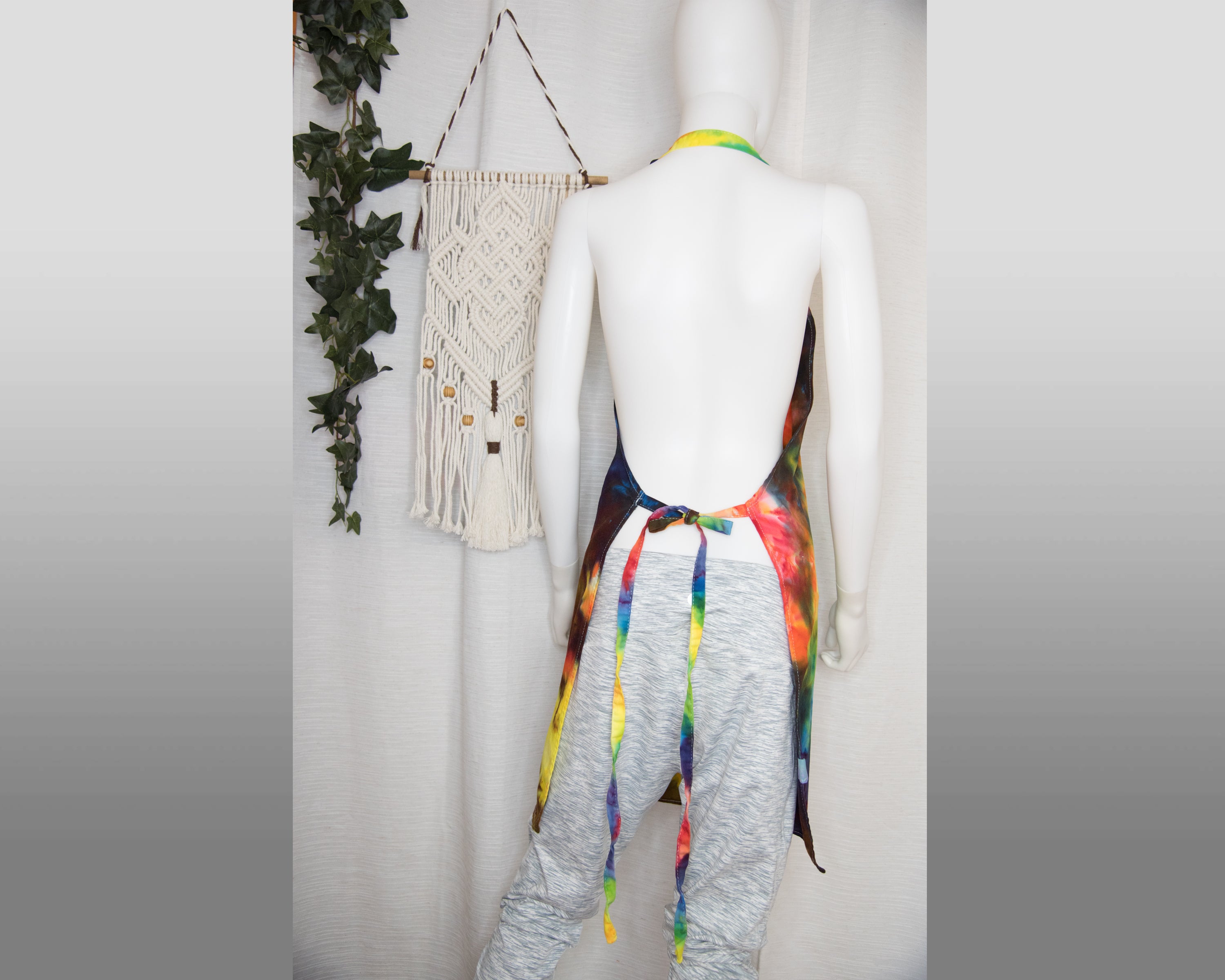 Cotton Chef's Apron - Rainbow Scrunch
