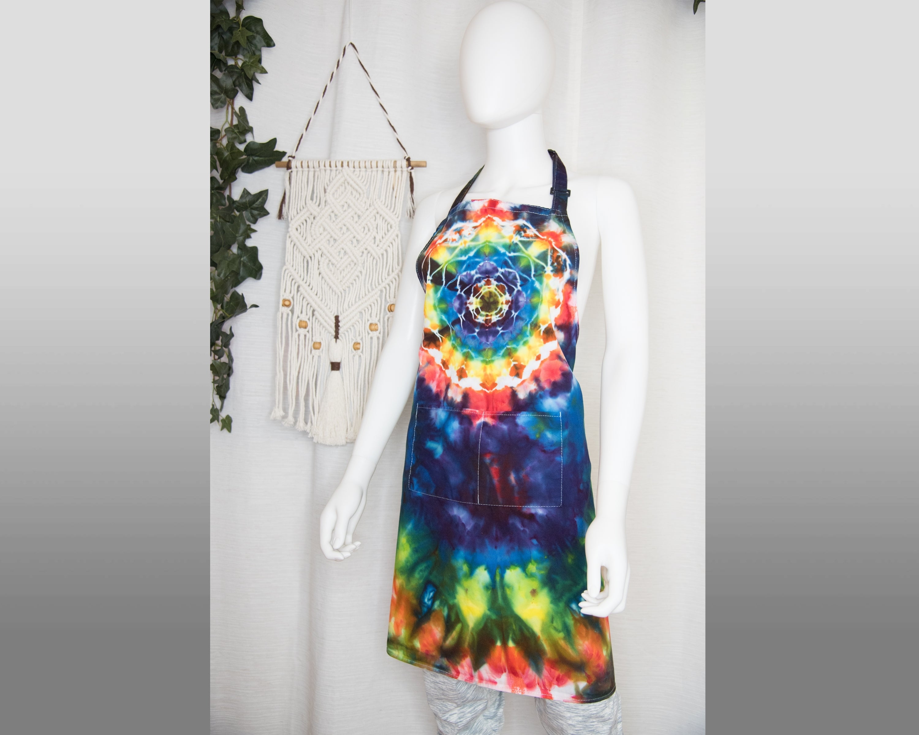Cotton Chef's Apron - Rainbow Mandala
