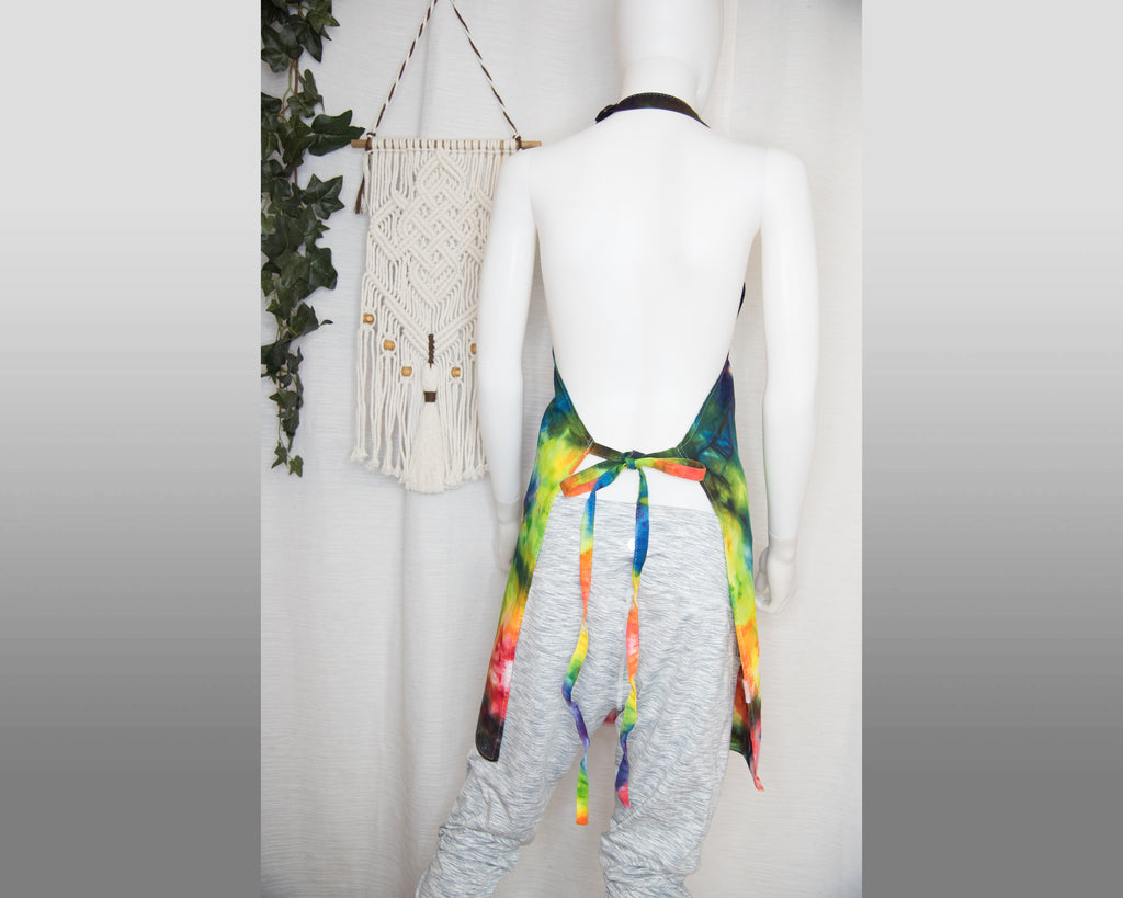 Cotton Chef's Apron - Rainbow Mandala
