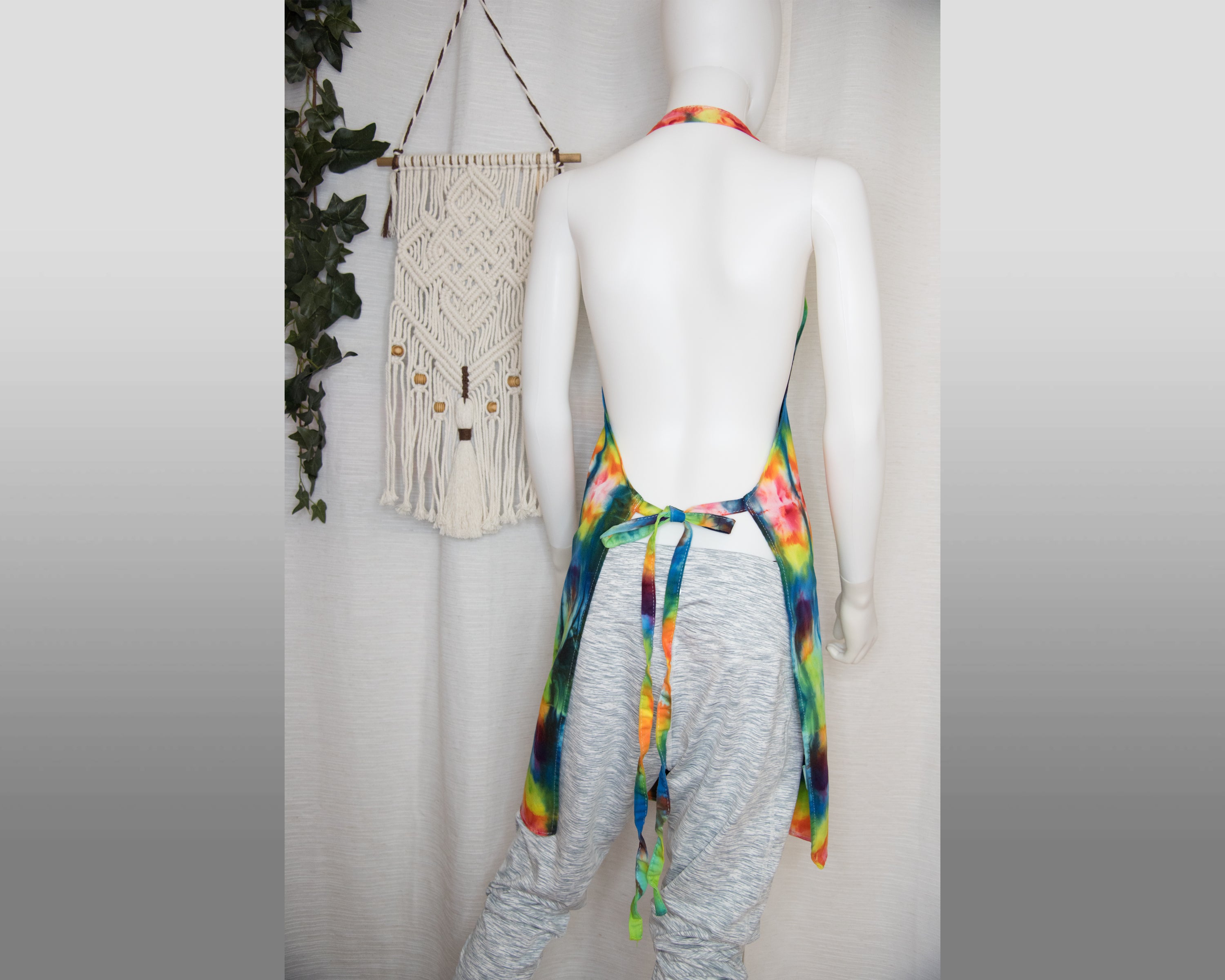 Cotton Chef's Apron - Rainbow Stripes
