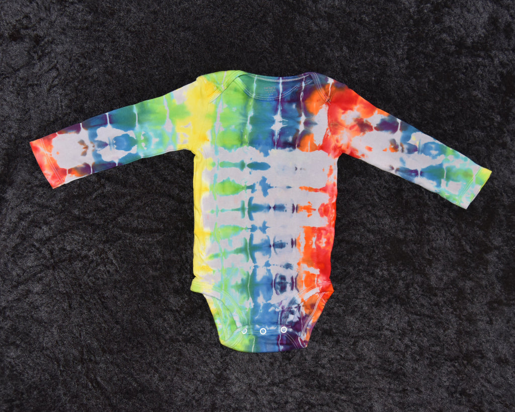 18 mo. bodysuit - Rainbow Vertical Stripes