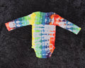 18 mo. bodysuit - Rainbow Vertical Stripes