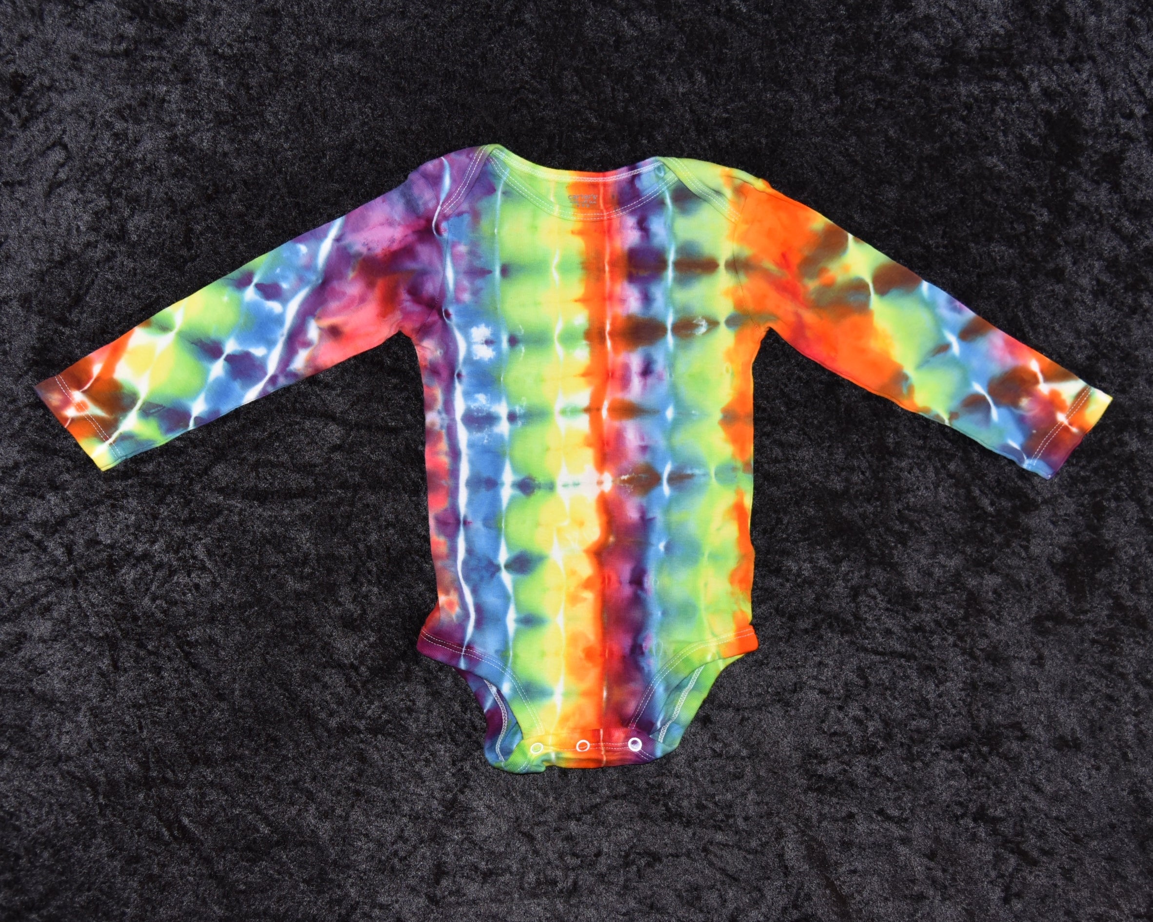 24 mo. bodysuit - Rainbow Vertical Stripes