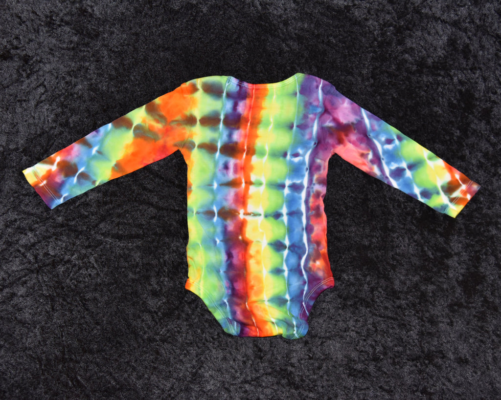 24 mo. bodysuit - Rainbow Vertical Stripes