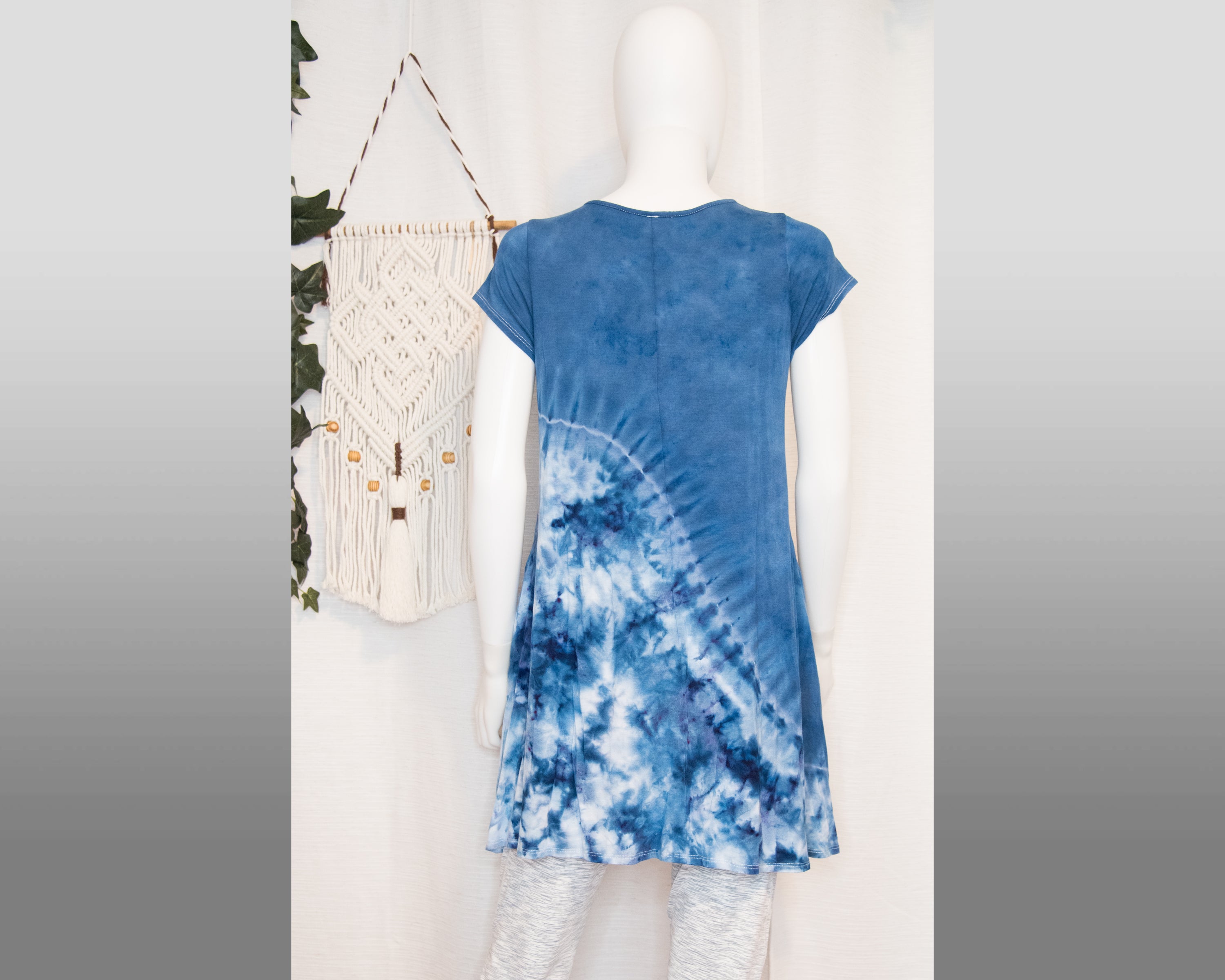 Short Sleeve Dress - Small - Blue