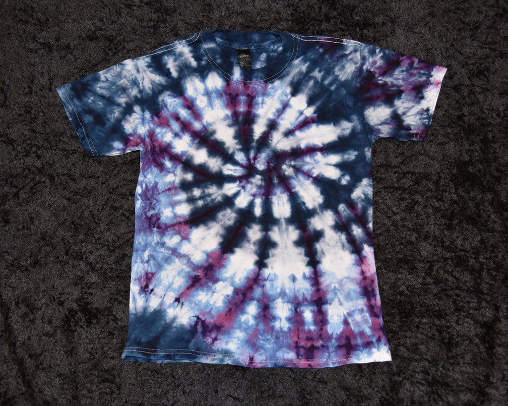 Youth (Size M) T-shirt - Purple Blue Spiral