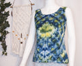 Women's Tank Top - Large - Blue Green Diamond