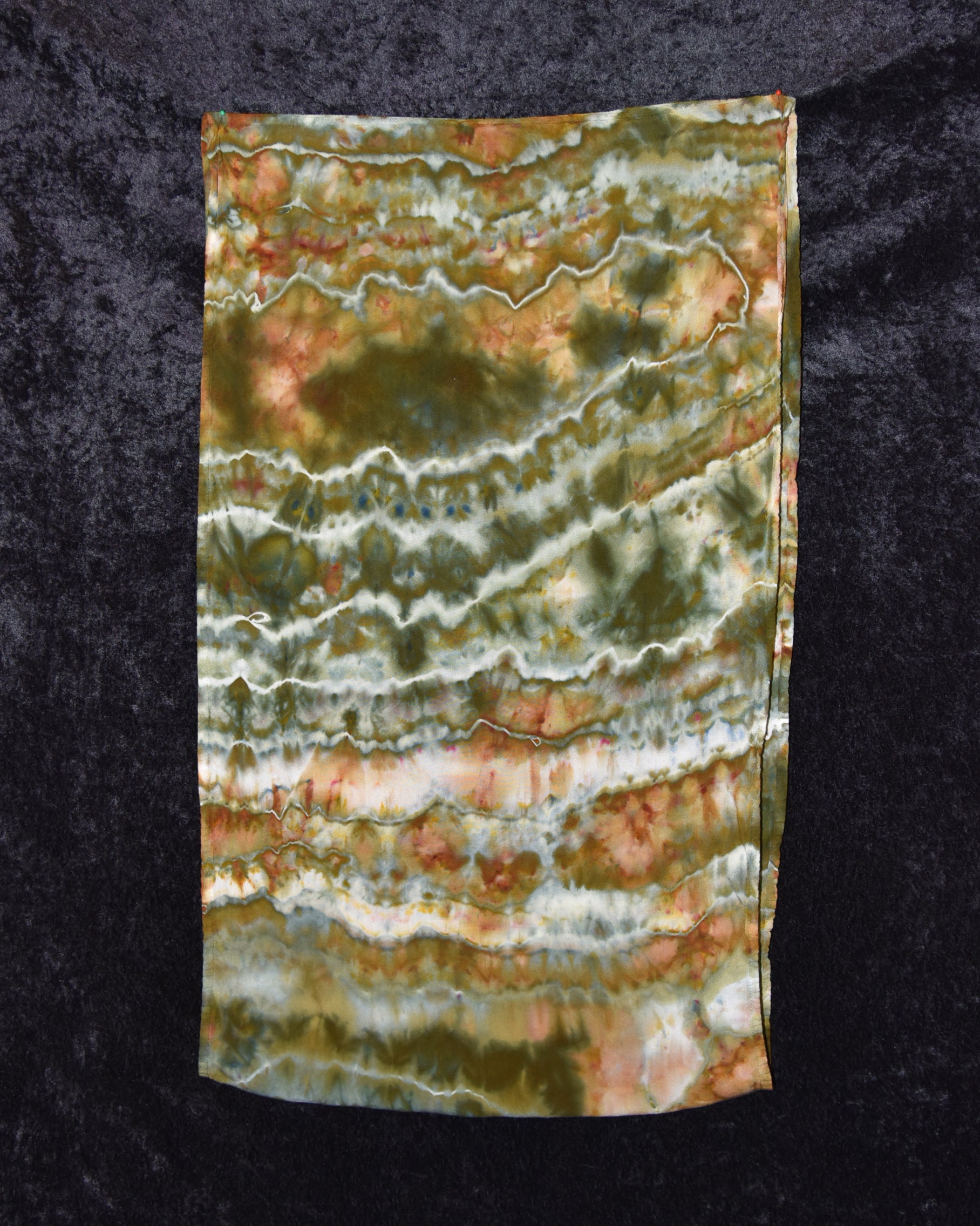 Circular Rayon Infinity Scarf - Earth Tones (green, brown, gray)