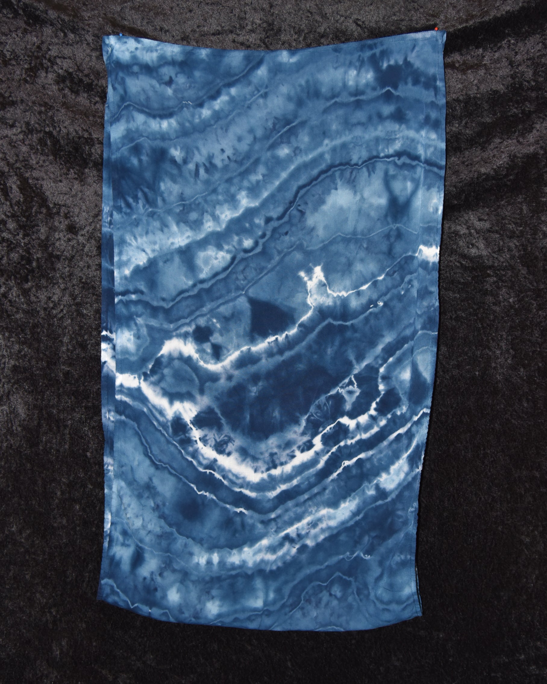 Circular Rayon Infinity Scarf - Dark Blue