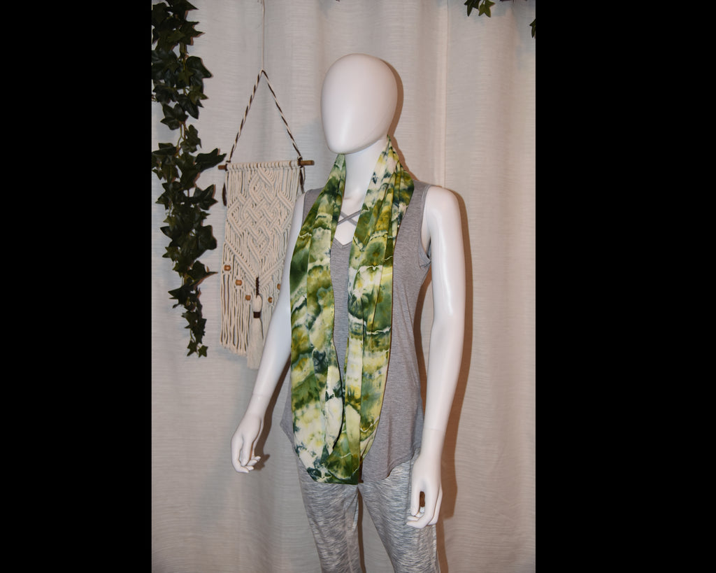 Circular Rayon Infinity Scarf - Greens