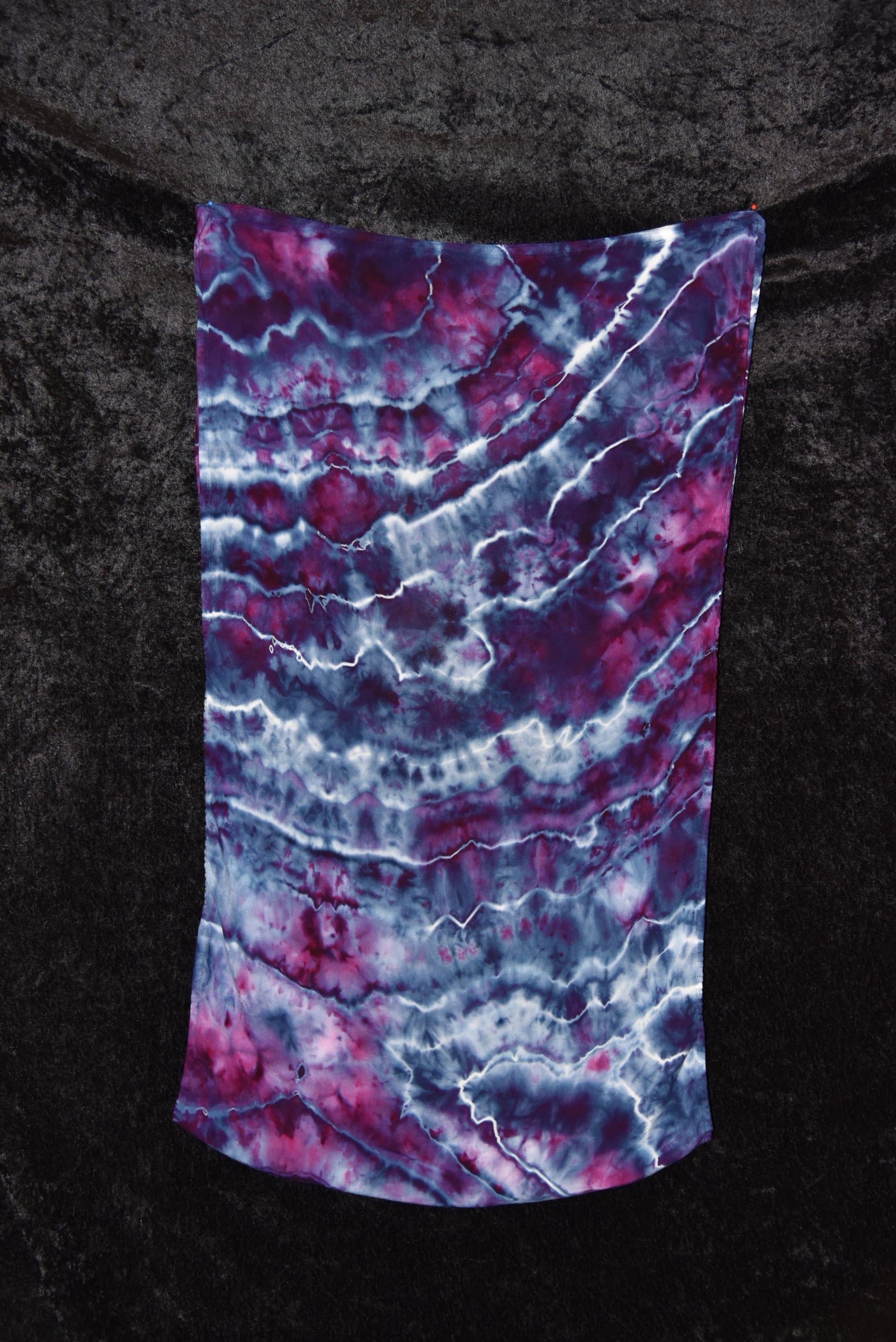 Circular Rayon Infinity Scarf - Dark Blue & Purple
