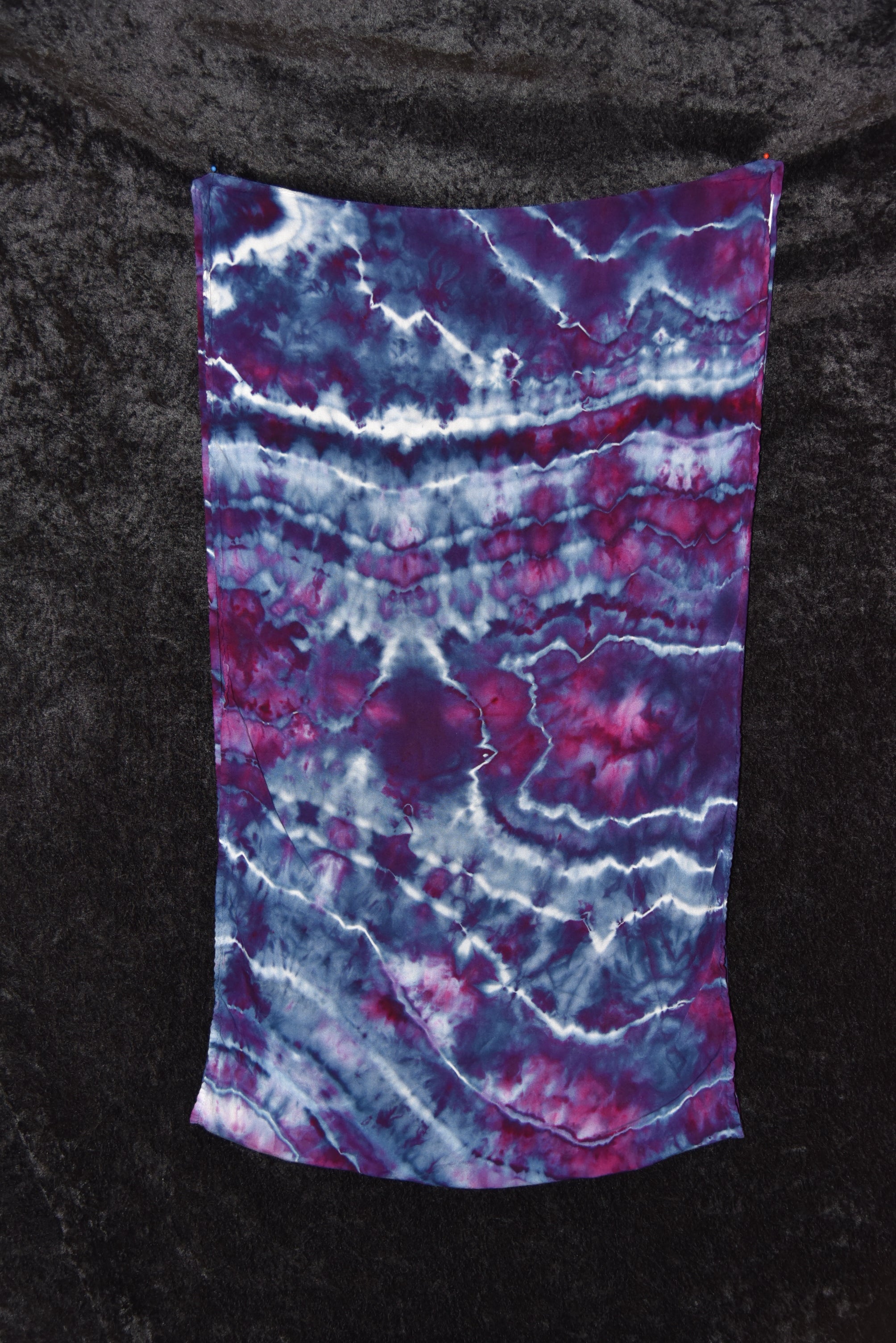 Circular Rayon Infinity Scarf - Dark Blue & Purple