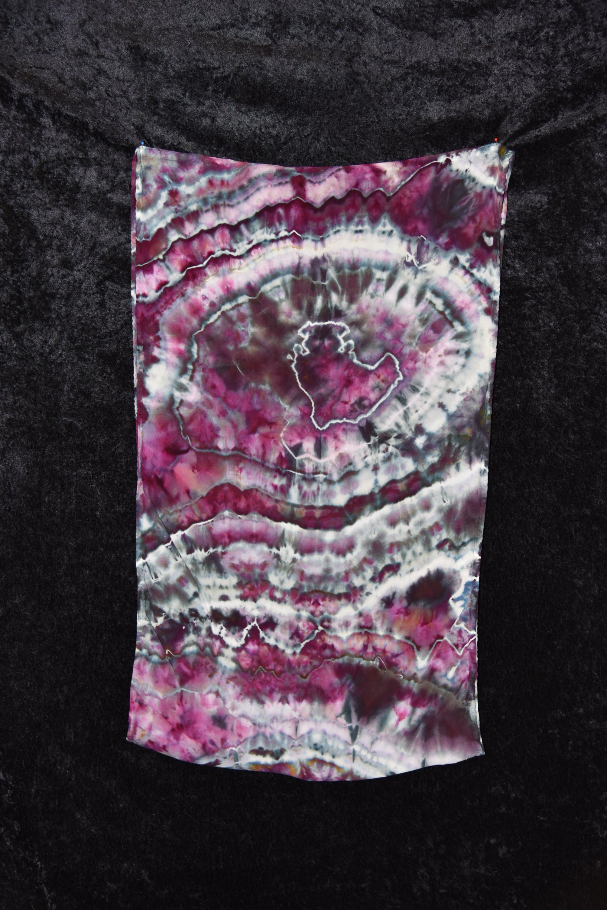 Circular Rayon Infinity Scarf - Wine & Gray