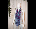 Circular Rayon Infinity Scarf - Dark Blue & Purple