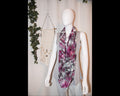 Circular Rayon Infinity Scarf - Wine & Gray