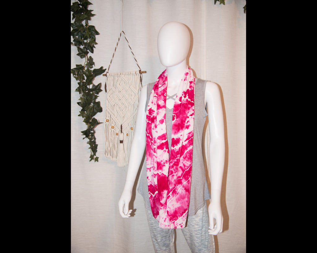 Circular Rayon Infinity Scarf - Pink