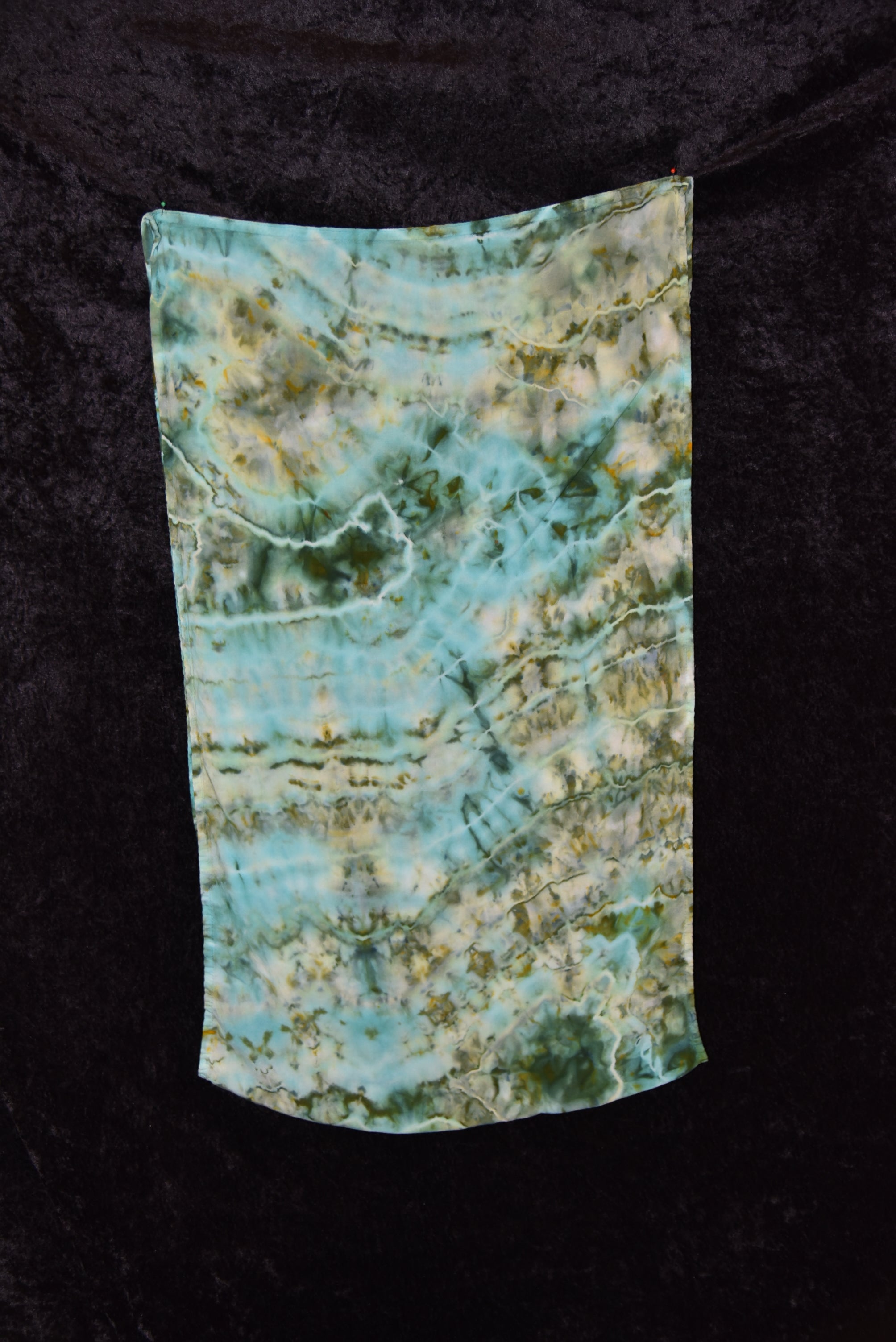 Circular Rayon Infinity Scarf - Greens & Blues