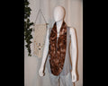 Circular Rayon Infinity Scarf - Brown