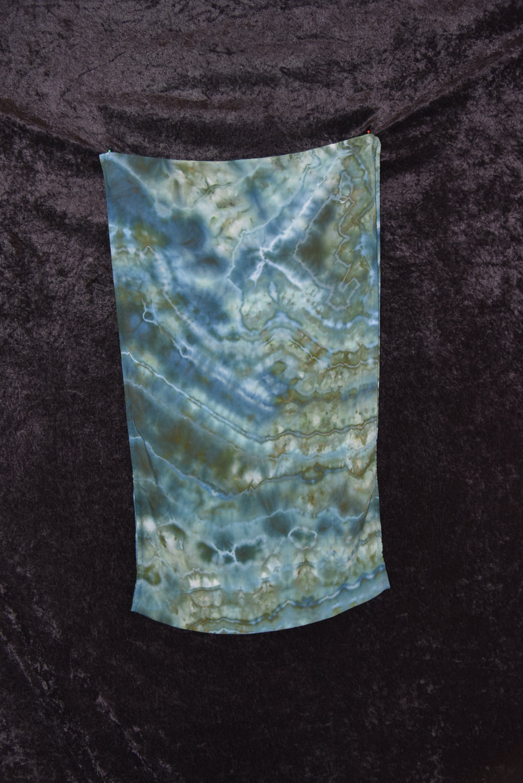 Circular Rayon Infinity Scarf - Blue Green