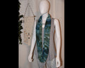 Circular Rayon Infinity Scarf - Blue Green