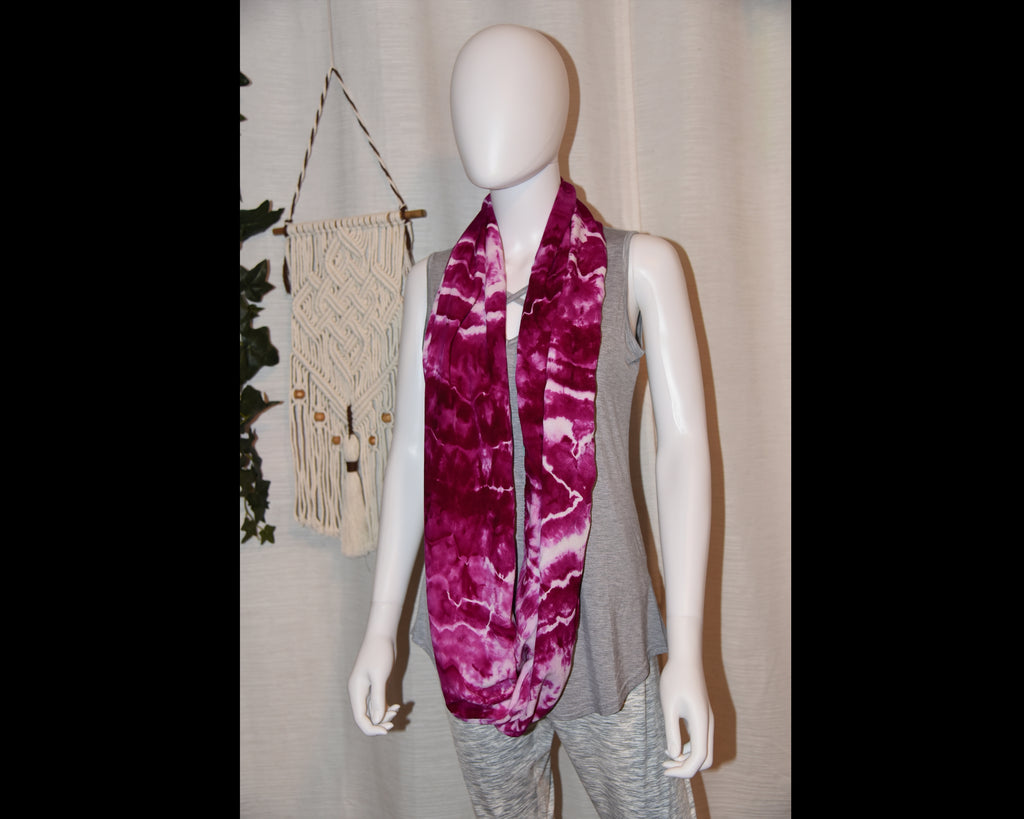 Circular Rayon Infinity Scarf - Magenta