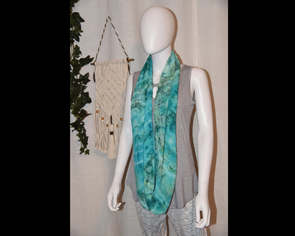 Circular Rayon Infinity Scarf - Jade (greens)