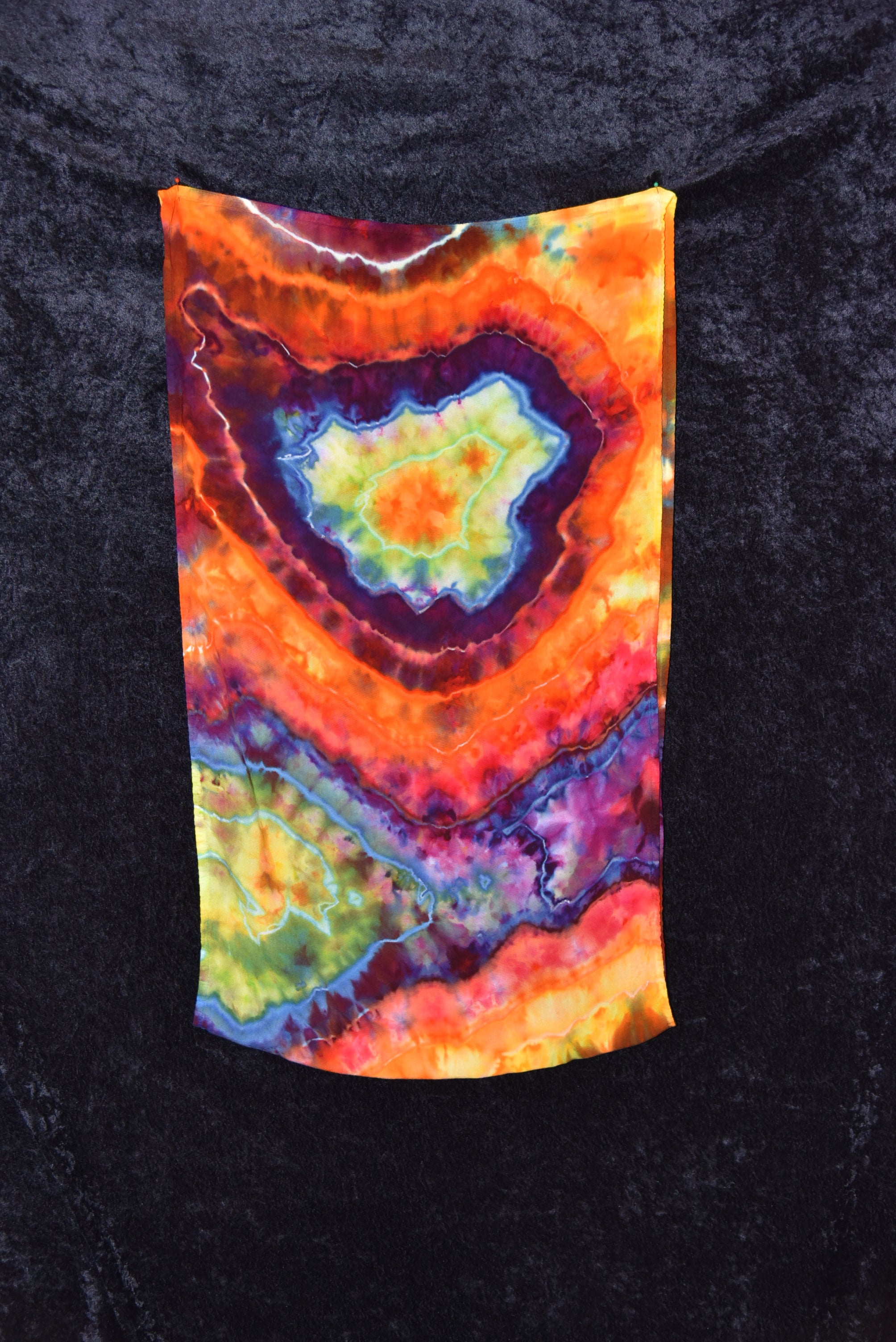 Circular Rayon Infinity Scarf - Rainbow Geode