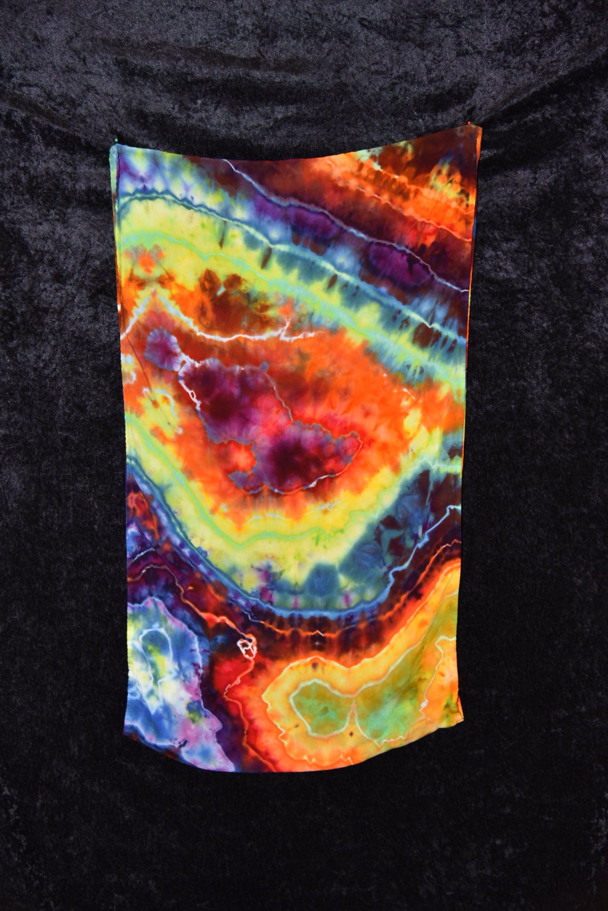 Circular Rayon Infinity Scarf - Rainbow Geode