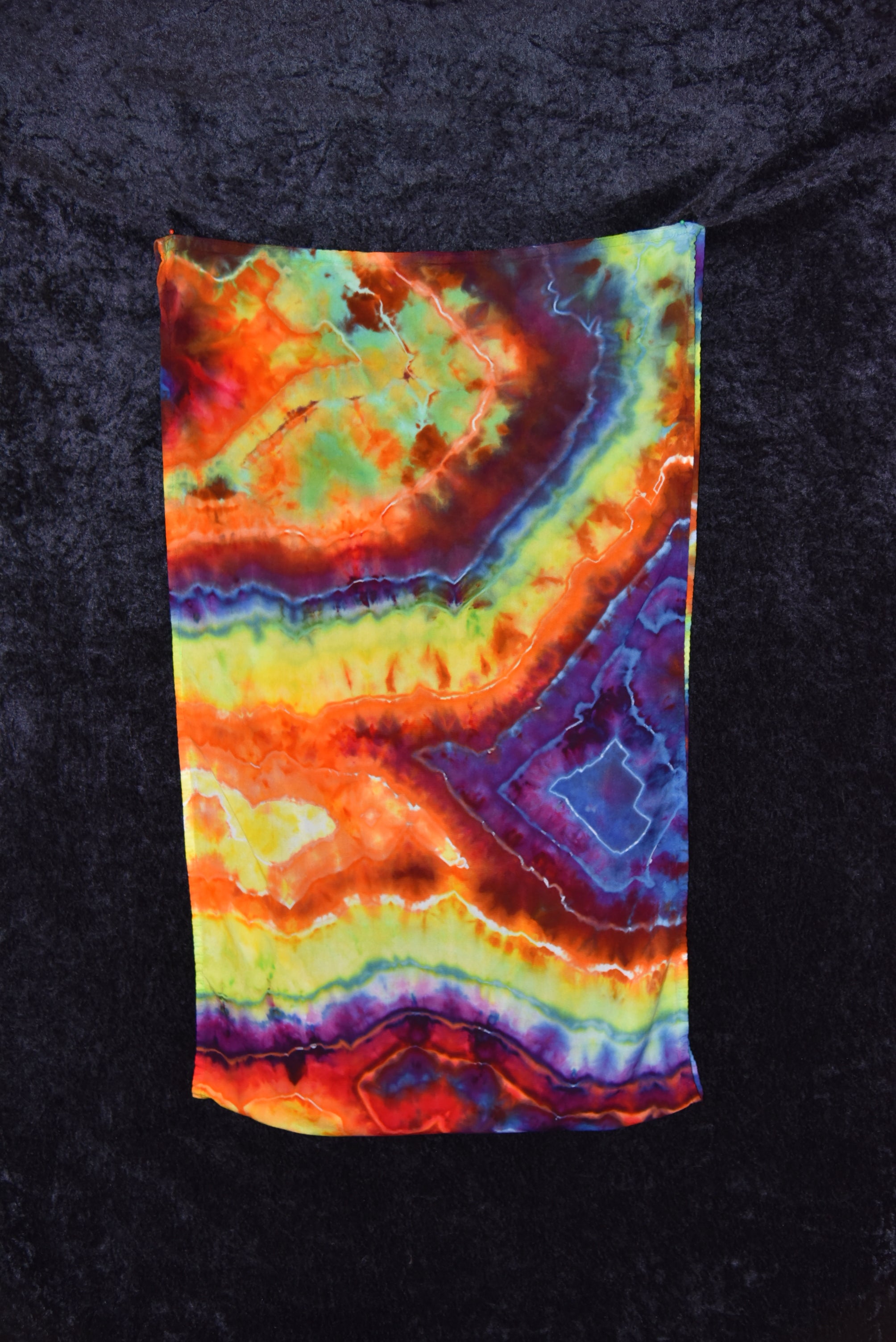 Circular Rayon Infinity Scarf - Rainbow Geode