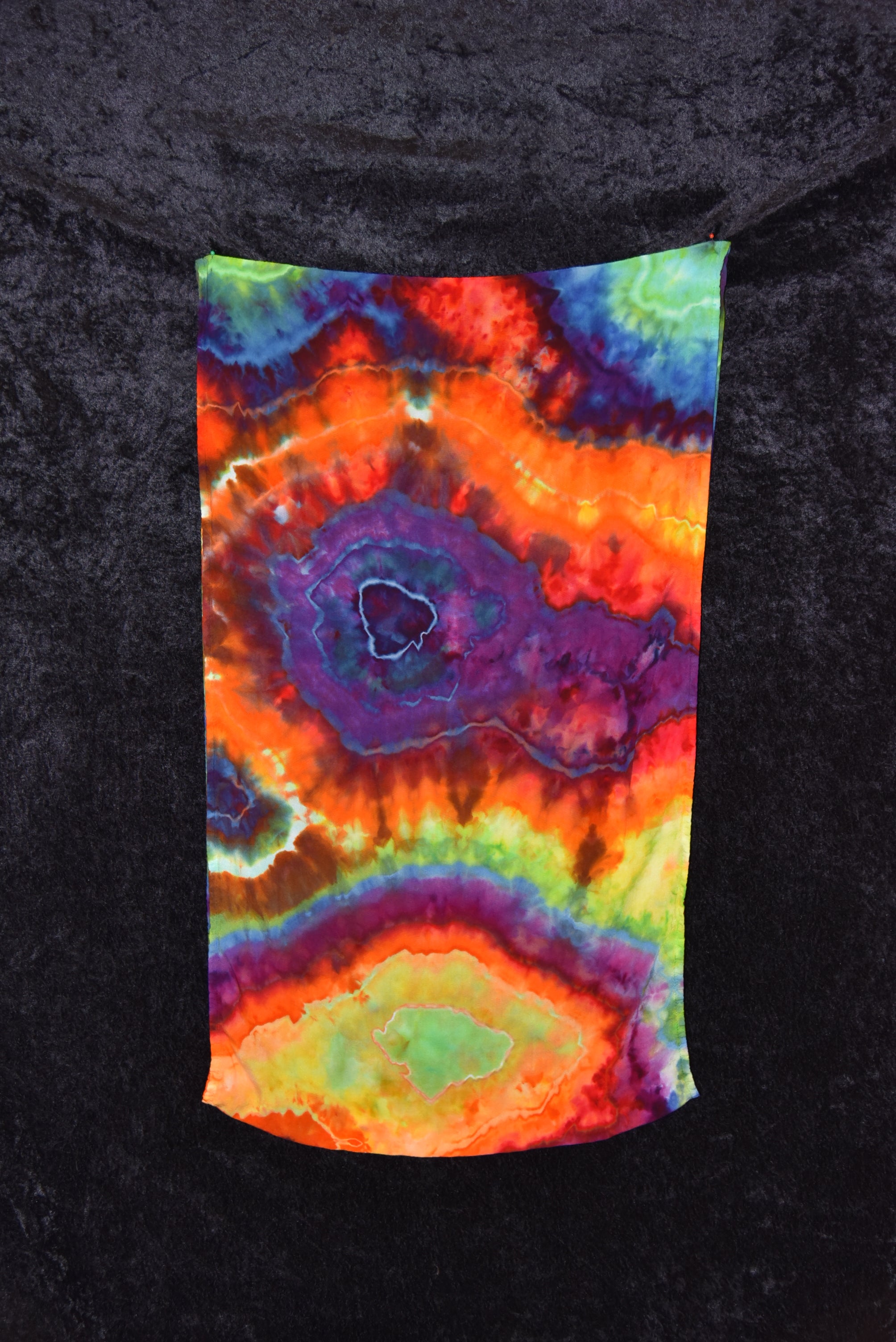 Circular Rayon Infinity Scarf - Rainbow Geode