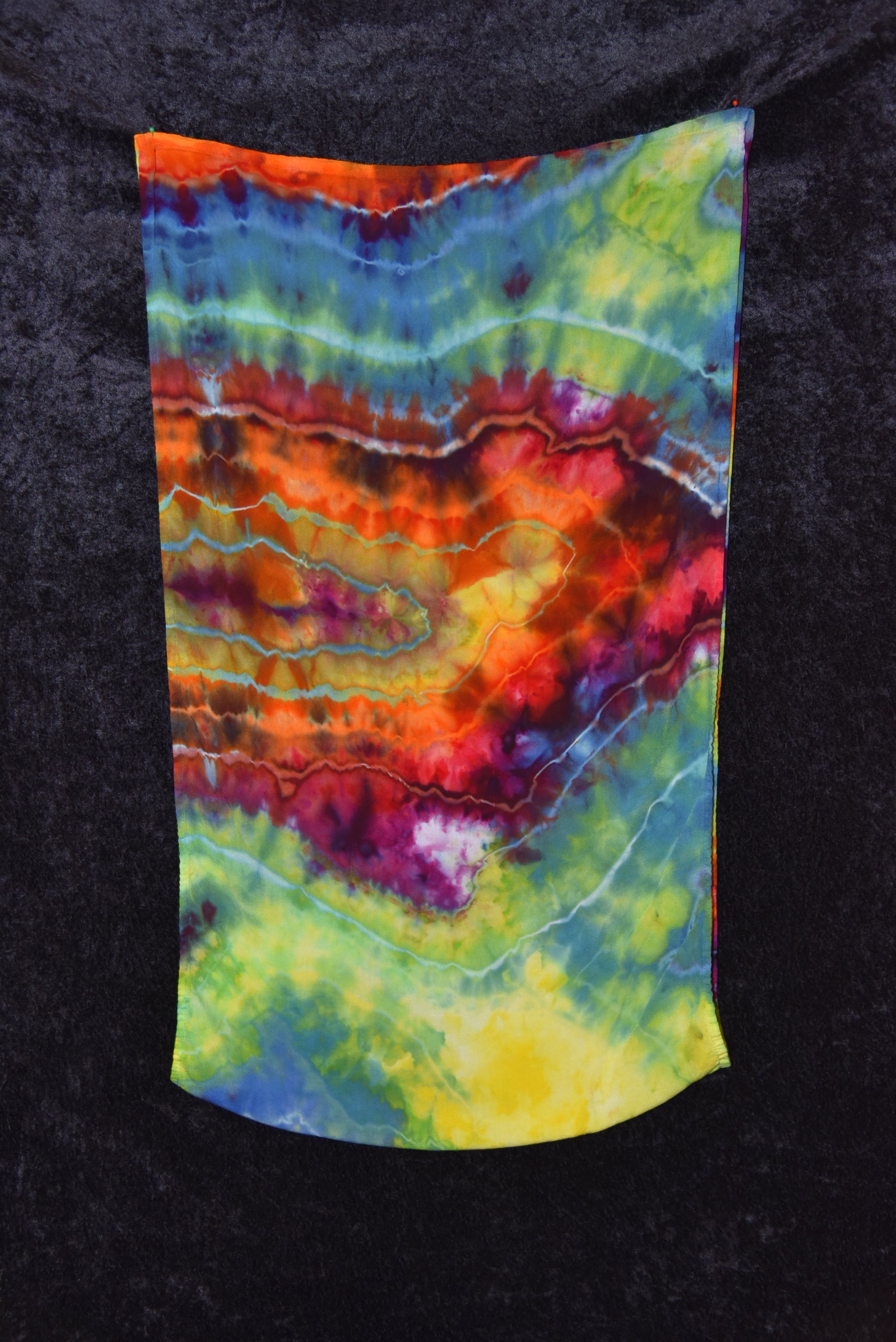 Circular Rayon Infinity Scarf - Rainbow Geode