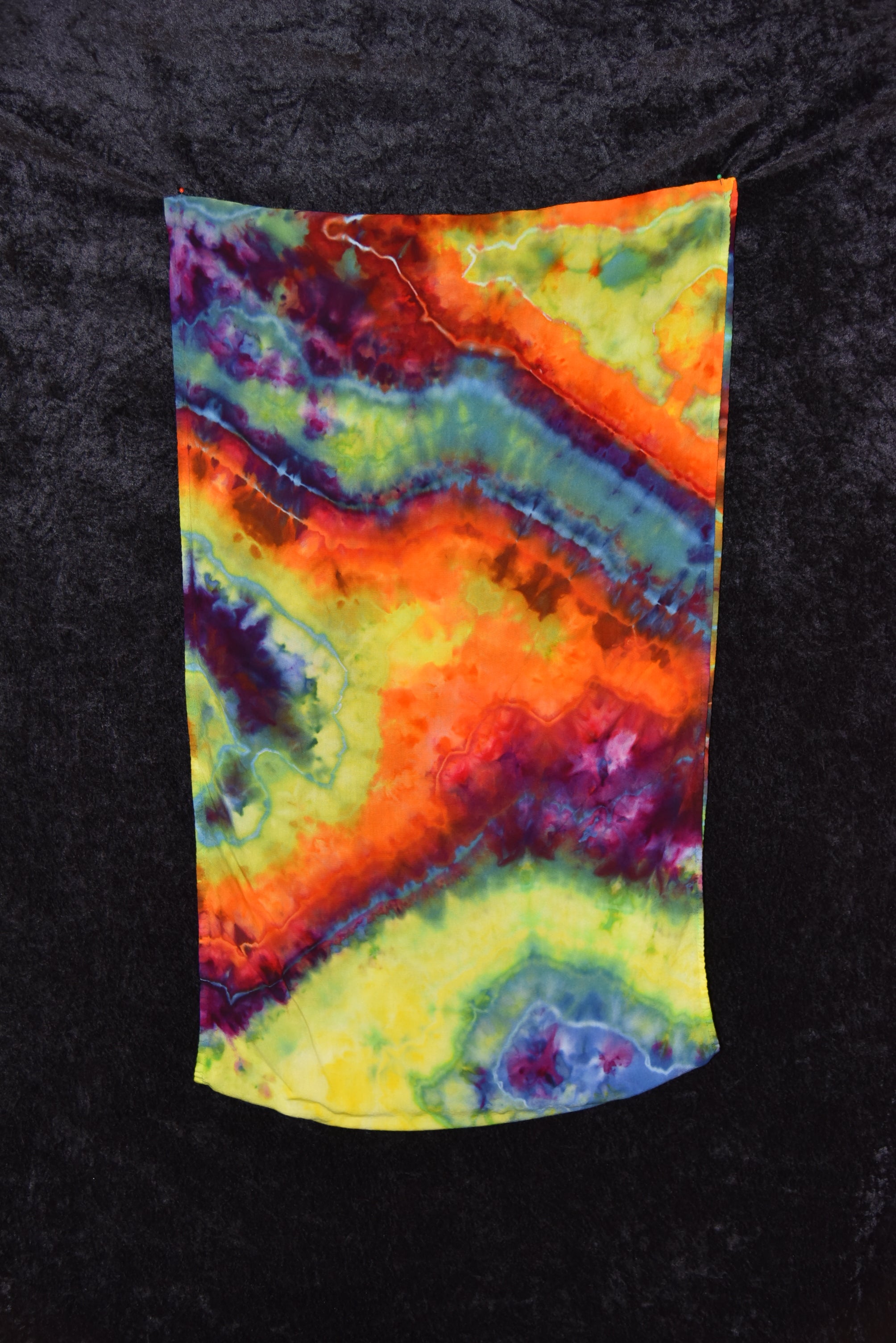 Circular Rayon Infinity Scarf - Rainbow Geode