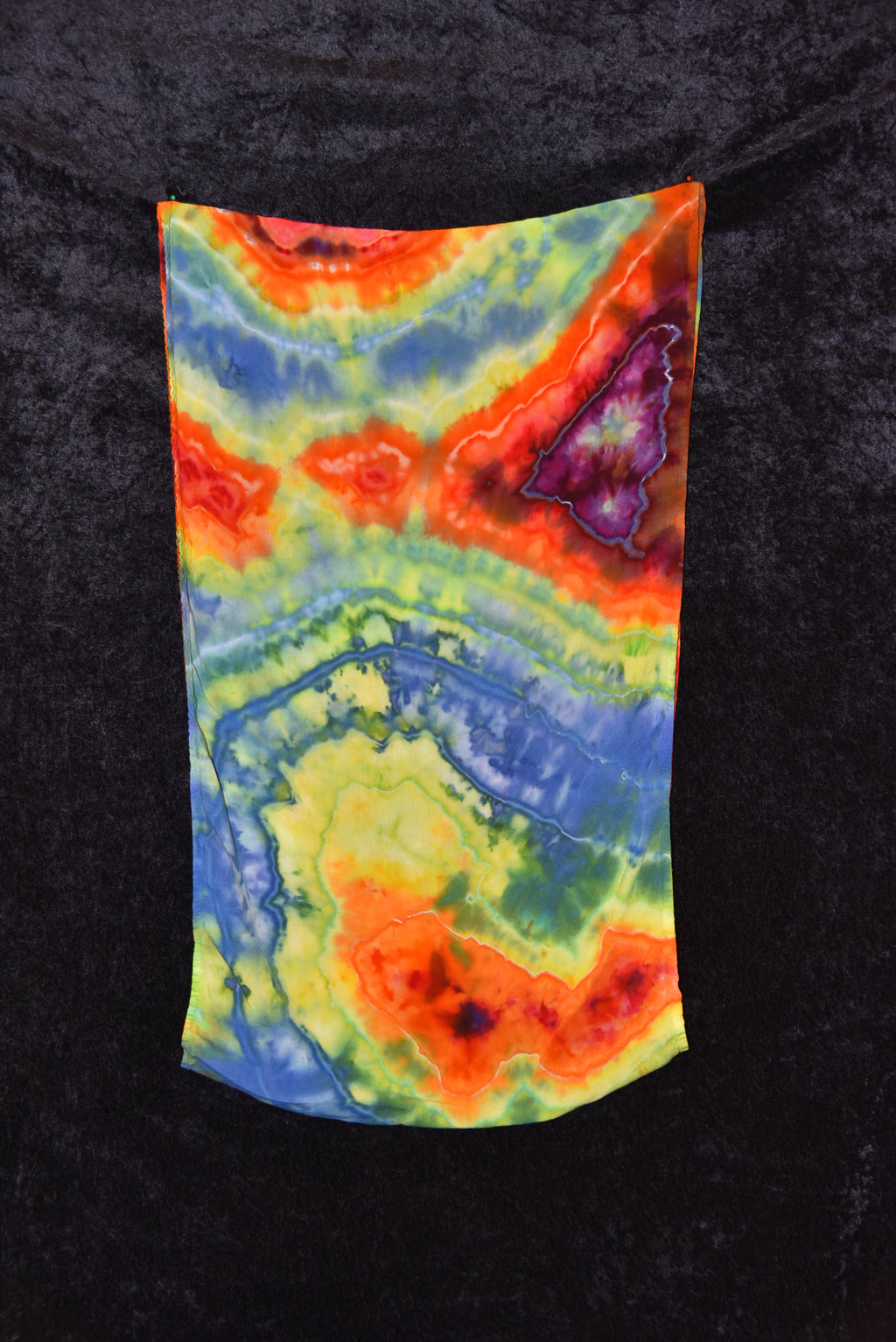 Circular Rayon Infinity Scarf - Rainbow Geode