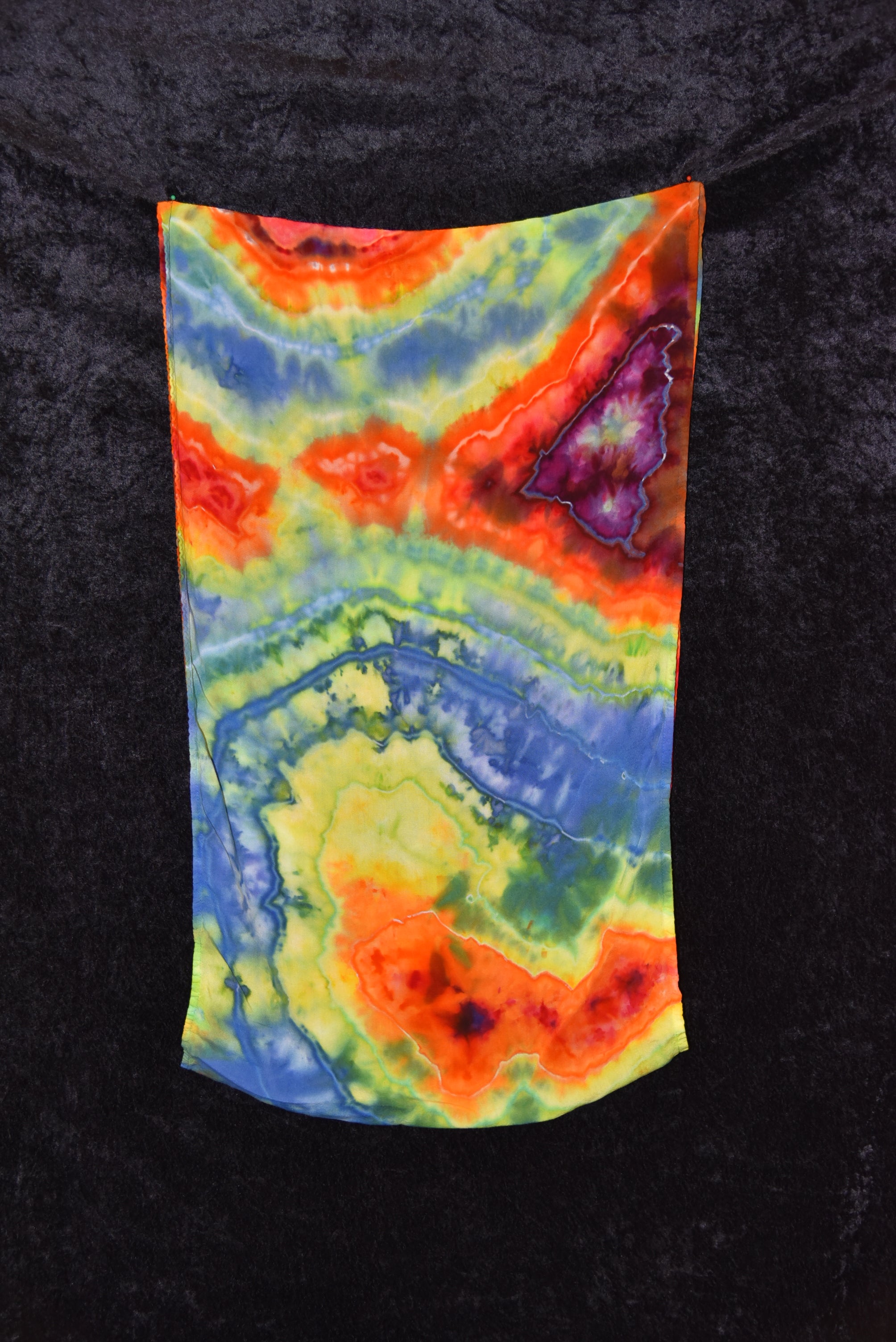 Circular Rayon Infinity Scarf - Rainbow Geode