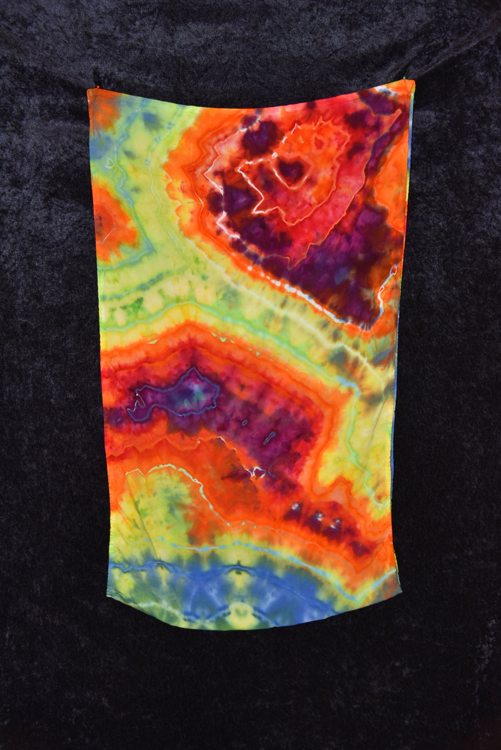 Circular Rayon Infinity Scarf - Rainbow Geode