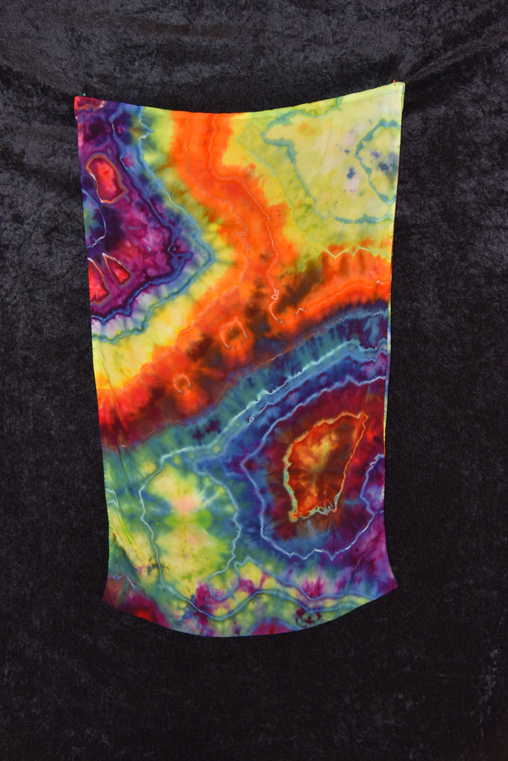 Circular Rayon Infinity Scarf - Rainbow Geode