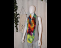 Circular Rayon Infinity Scarf - Rainbow Geode